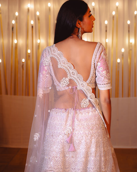 Baby Pink Designer Lehenga - The Vivaah Edit Reception Special