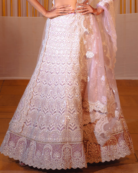 Baby Pink Designer Lehenga - The Vivaah Edit Reception Special