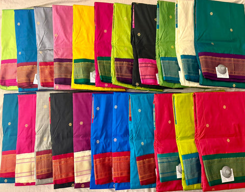 Bottle Green Pure Silk Paithani Saree with Red Border