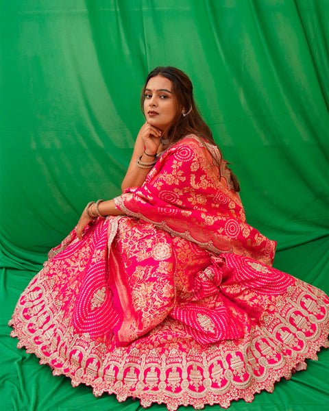 hot pink lehenga