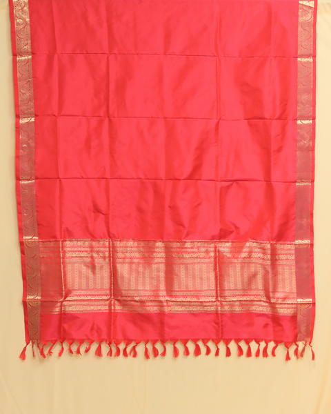 Red Banarasi Silk Shela