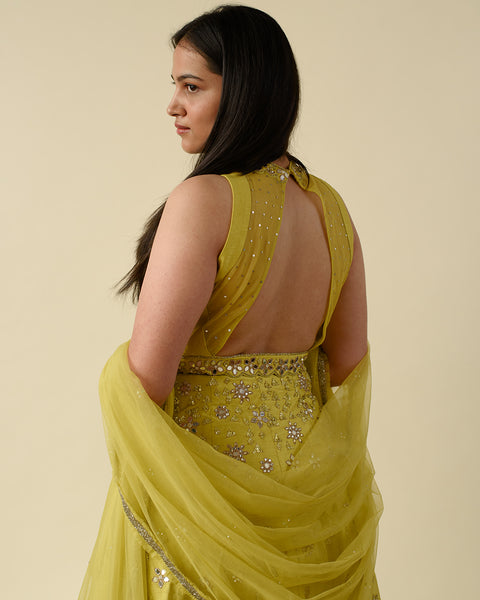 Yellow Party Wear light Lehenga
