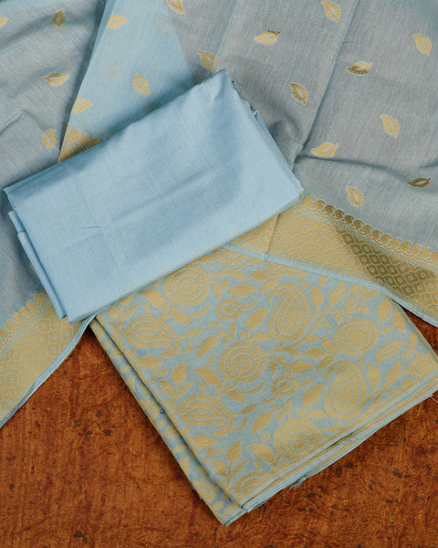 Pastel Blue Semi Stitched Salwaar Suit