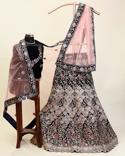 Royal Blue Bridal Lehenga